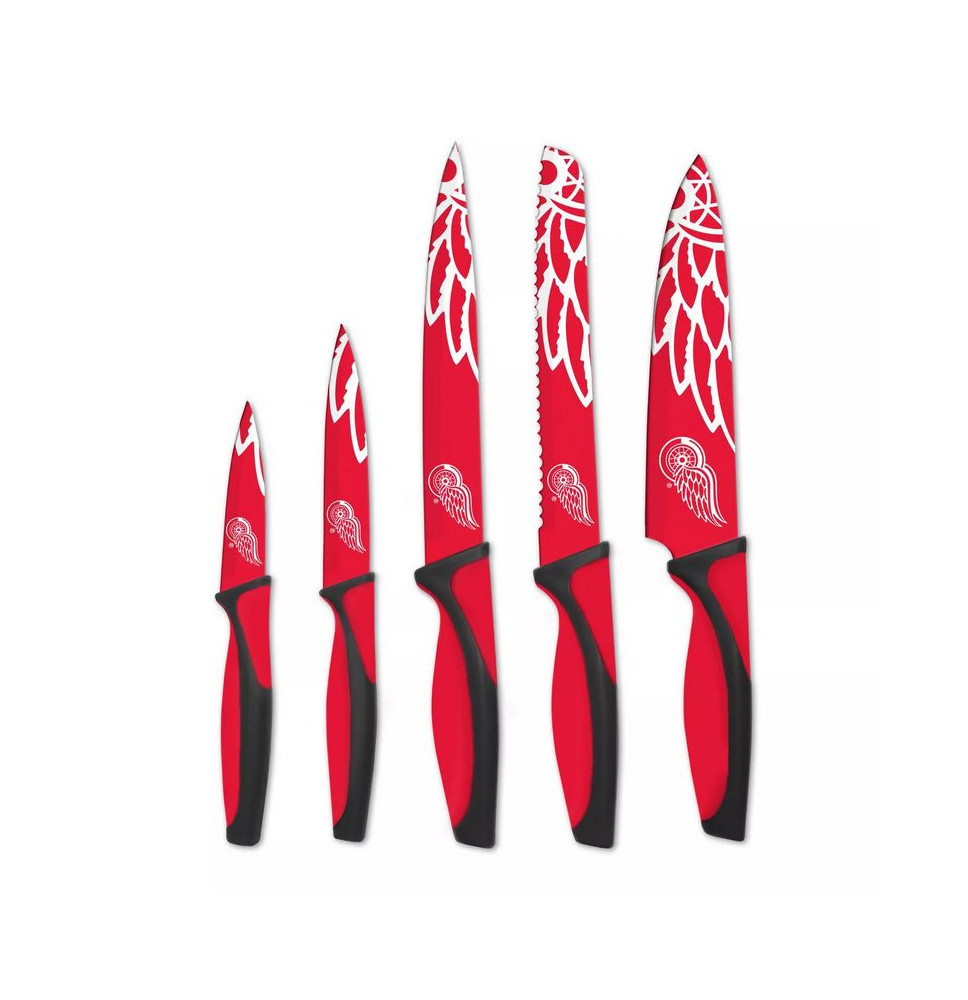 Nože Kitchen 5pcs Detroit Red Wings