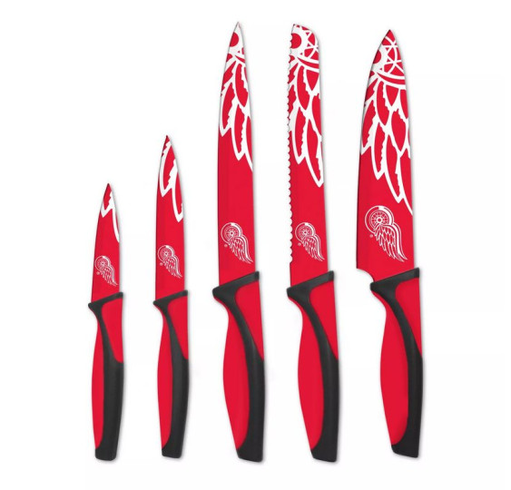Nože Kitchen 5pcs Detroit Red Wings