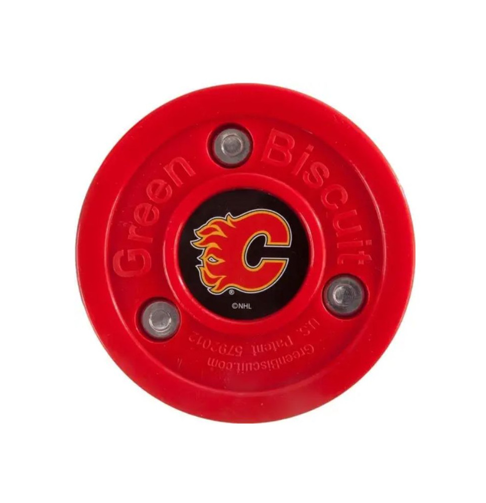 Puk Green Biscuit Calgary Flames