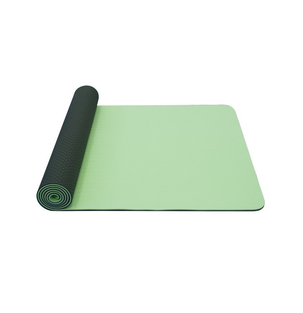 Karimatka Yoga Mat dvouvrstvá TPE sv./tm.zelená