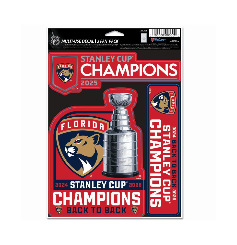 Samolepky 2025 Florida Panthers Stanley Cup Champions