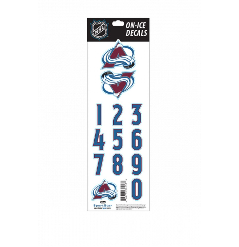 Sada Helmet Decals Colorado Avalanche