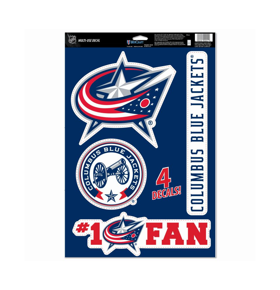 Samolepky Multi Columbus Blue Jackets