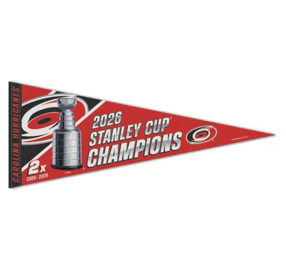 Vlajka 2026 Carolina Hurricanes Stanley Cup Champions