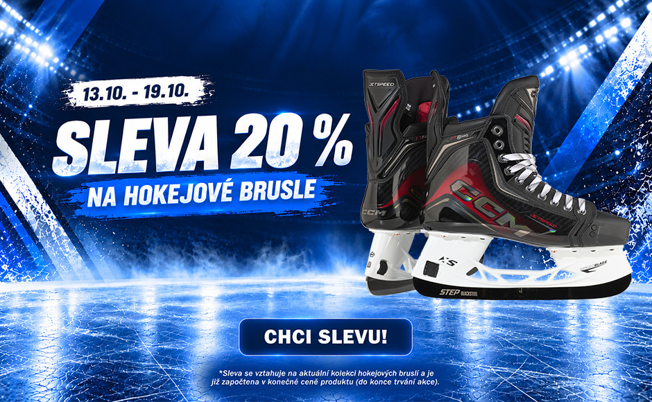 Akce JB SPORT! Využij 20% slevu na aktuální kolekci hokejových bruslí od BAUER a CCM.